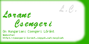 lorant csengeri business card